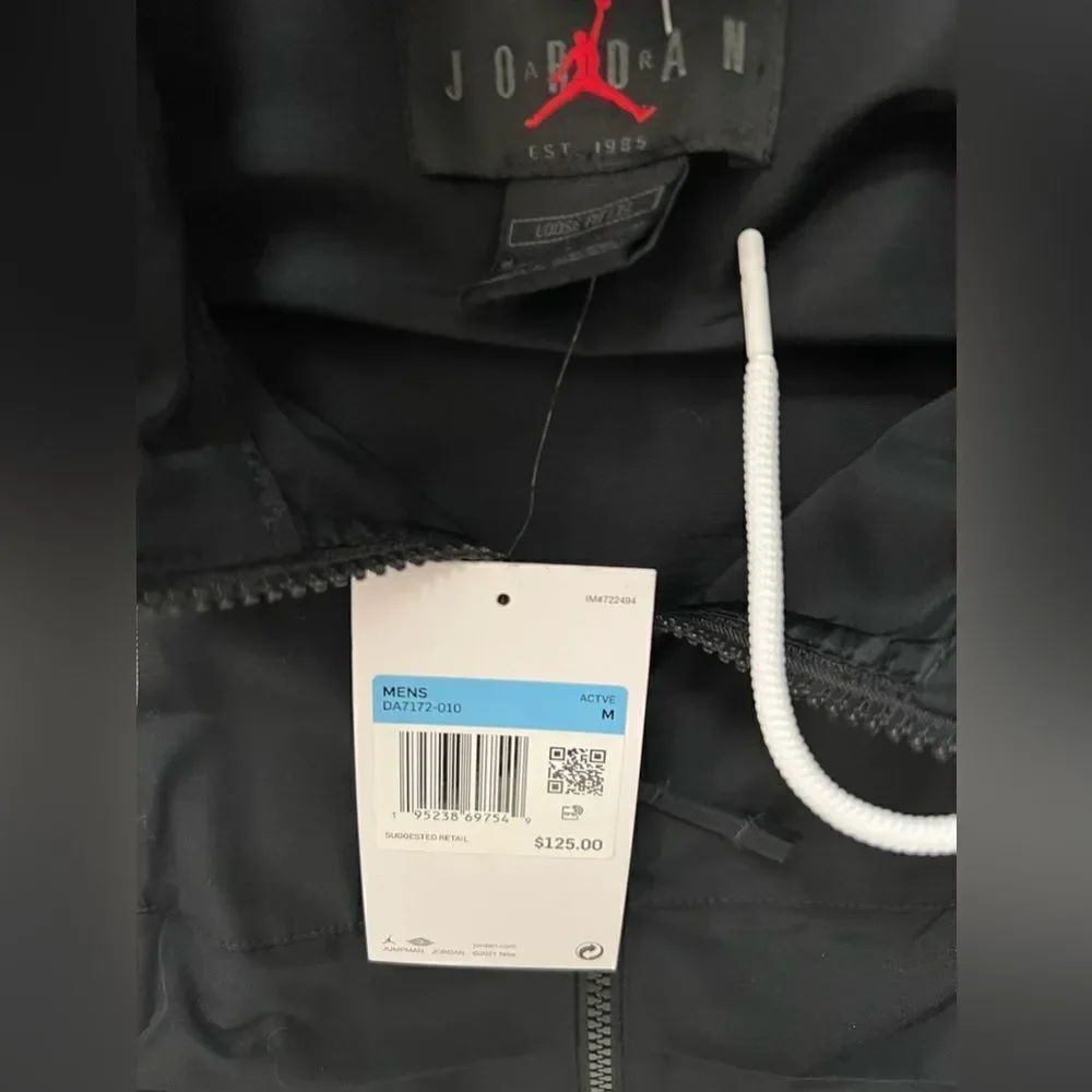Nike Air Jordan Jumpman Full Zip Windbreaker Jacket Black